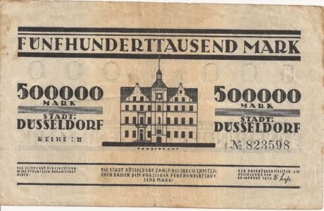 Аверс банкноты 500000 marek (Niemcy) 1923