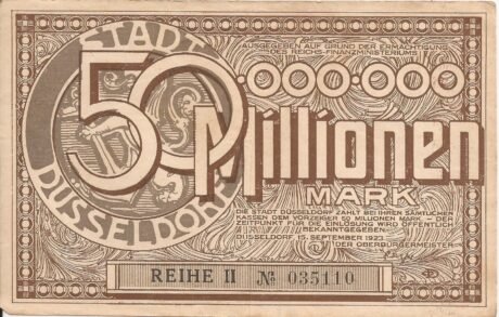 Аверс банкноты 50000000 марок (Германия) 1923 года