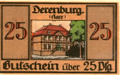 Реверс банкноты 25 пфеннигов (Германия) 1920 года