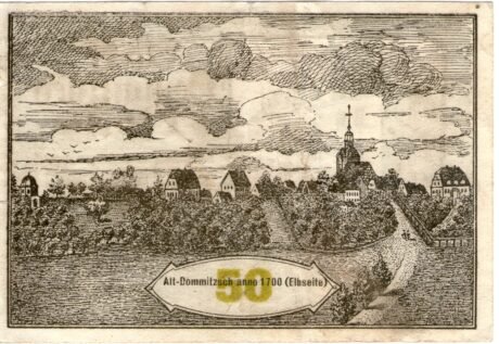 Реверс банкноты 50 fenigów (Niemcy) 1920