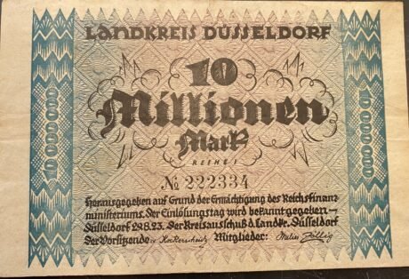 Аверс банкноты 10000000 марок (Германия) 1923 года