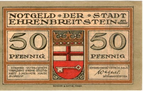 Аверс банкноты 50 fenigów (Niemcy) 1921