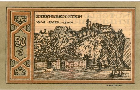 Реверс банкноты 50 fenigów (Niemcy) 1921