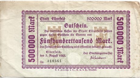 Аверс банкноты 500000 marek (Niemcy) 1923