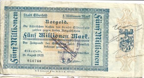 Аверс банкноты 5000000 marek (Niemcy) 1923