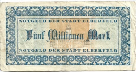 Реверс банкноты 5000000 marek (Niemcy) 1923