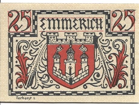 Реверс банкноты 25 fenigów (Niemcy) 1920
