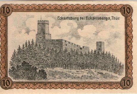 Реверс банкноты 10 fenigów (Niemcy) 1920