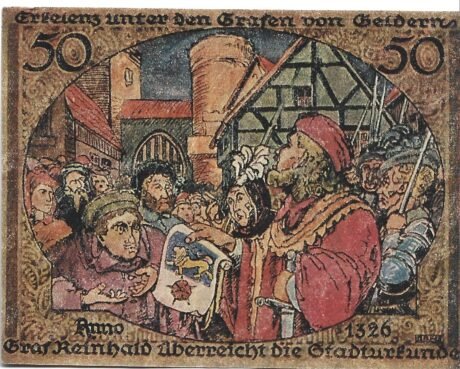 Реверс банкноты 50 fenigów (Niemcy) 1921