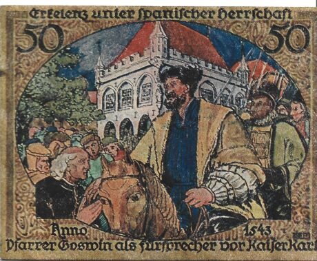 Реверс банкноты 50 fenigów (Niemcy) 1921