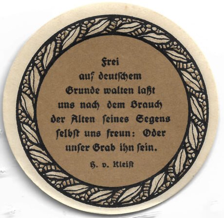 Реверс банкноты 25 fenigów (Niemcy) 1921