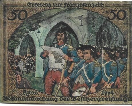 Реверс банкноты 50 fenigów (Niemcy) 1921