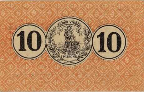 Реверс банкноты 10 fenigów (Niemcy) 1918