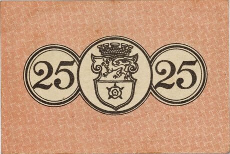 Реверс банкноты 25 пфеннигов (Германия) 1917 года