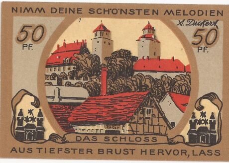 Реверс банкноты 50 fenigów (Niemcy)