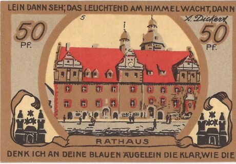 Реверс банкноты 50 fenigów (Niemcy)