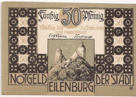 Аверс банкноты 50 fenigów (Niemcy)