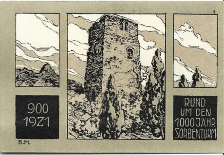 Реверс банкноты 50 fenigów (Niemcy)