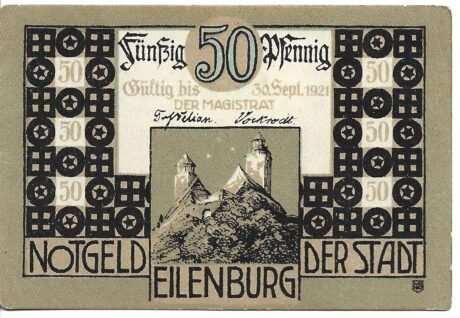 Аверс банкноты 50 fenigów (Niemcy)