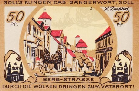 Реверс банкноты 50 fenigów (Niemcy)