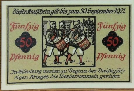 Реверс банкноты 50 fenigów (Niemcy) 1921