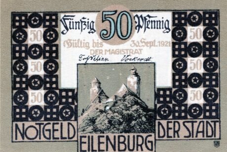 Аверс банкноты 50 fenigów (Niemcy) 1921