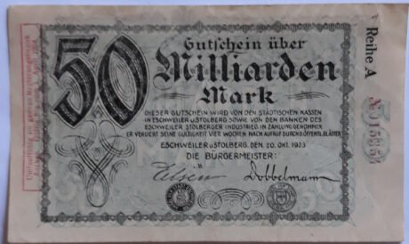 Аверс банкноты 50000000000 marek (Niemcy) 1923