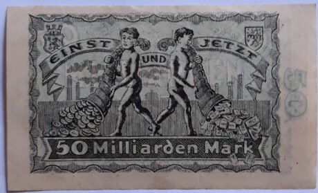 Реверс банкноты 50000000000 marek (Niemcy) 1923