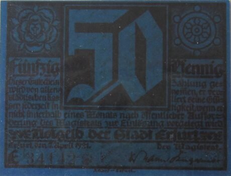 Аверс банкноты 50 fenigów (Niemcy) 1921