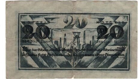 Реверс банкноты 20 marek (Niemcy) 1922