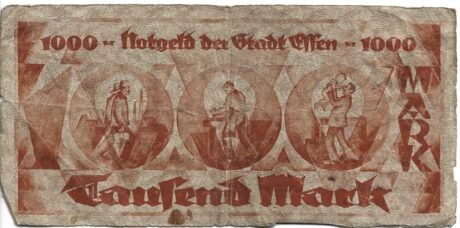 Реверс банкноты 1000 marek (Niemcy) 1922