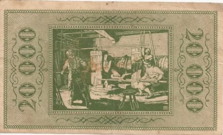 Реверс банкноты 20000 marek Kruppa (Niemcy) 1923