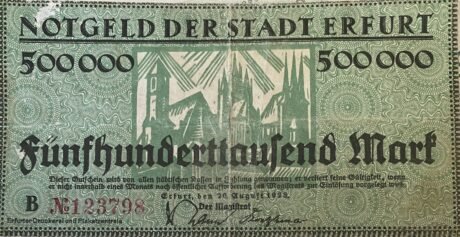 Аверс банкноты 500000 marek (Niemcy) 1923