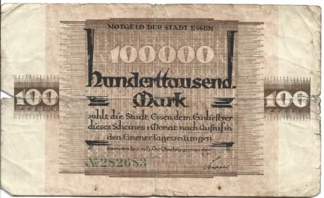 Аверс банкноты 100000 marek (Niemcy) 1923
