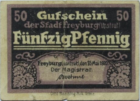 Аверс банкноты 50 fenigów (Niemcy) 1920