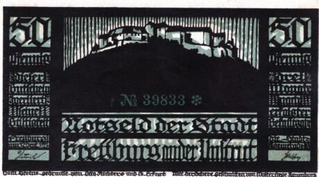 Аверс банкноты 50 fenigów (Niemcy) 1920