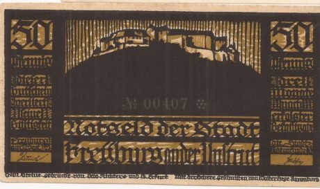 Аверс банкноты 50 fenigów (Niemcy) 1921