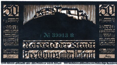 Аверс банкноты 50 fenigów (Niemcy) 1921