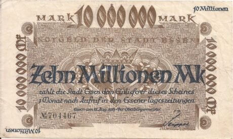 Аверс банкноты 10000000 marek (Niemcy) 1923