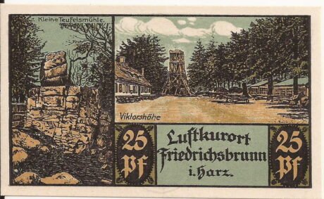 Реверс банкноты 25 fenigów (Niemcy) 1921