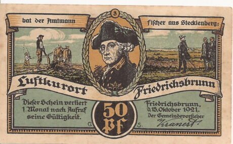 Аверс банкноты 50 fenigów (Niemcy)