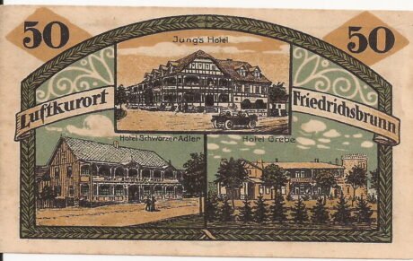 Реверс банкноты 50 fenigów (Niemcy)