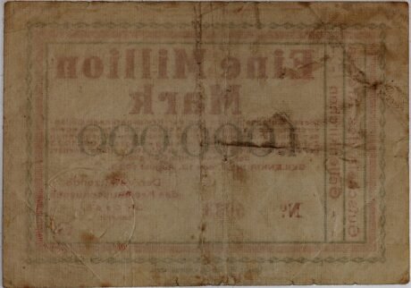Реверс банкноты 1000000 marek (Niemcy) 1923