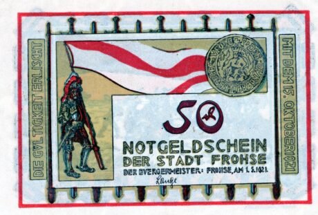 Аверс банкноты 50 fenigów (Niemcy) 1921