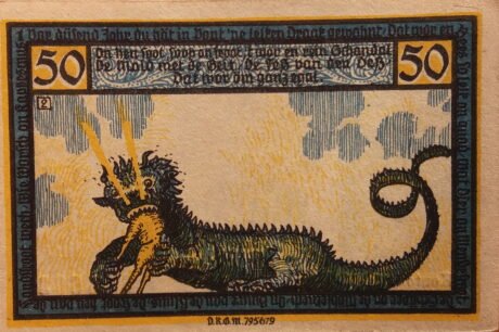 Реверс банкноты 50 пфеннигов (Германия)