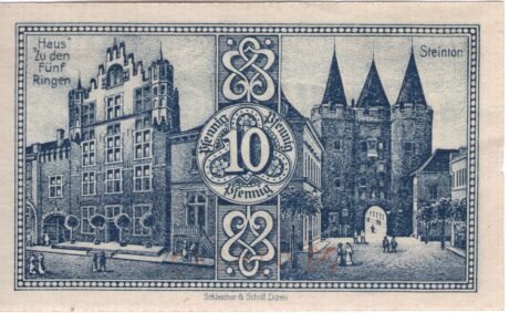 Реверс банкноты 10 пфеннигов (Германия) 1921 года