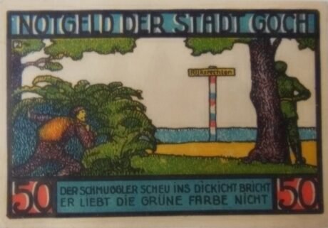 Реверс банкноты 50 fenigów (Niemcy) 1922