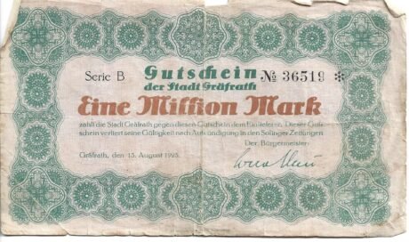 Аверс банкноты 1000000 marek (Niemcy) 1923