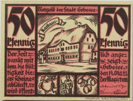 Аверс банкноты 50 пфеннигов (Германия) 1921 года