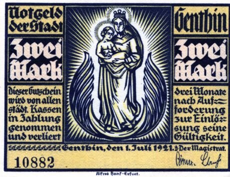 Аверс банкноты 2 marki (Niemcy) 1921